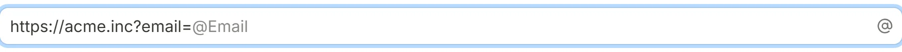An answer standing in for a query parameter