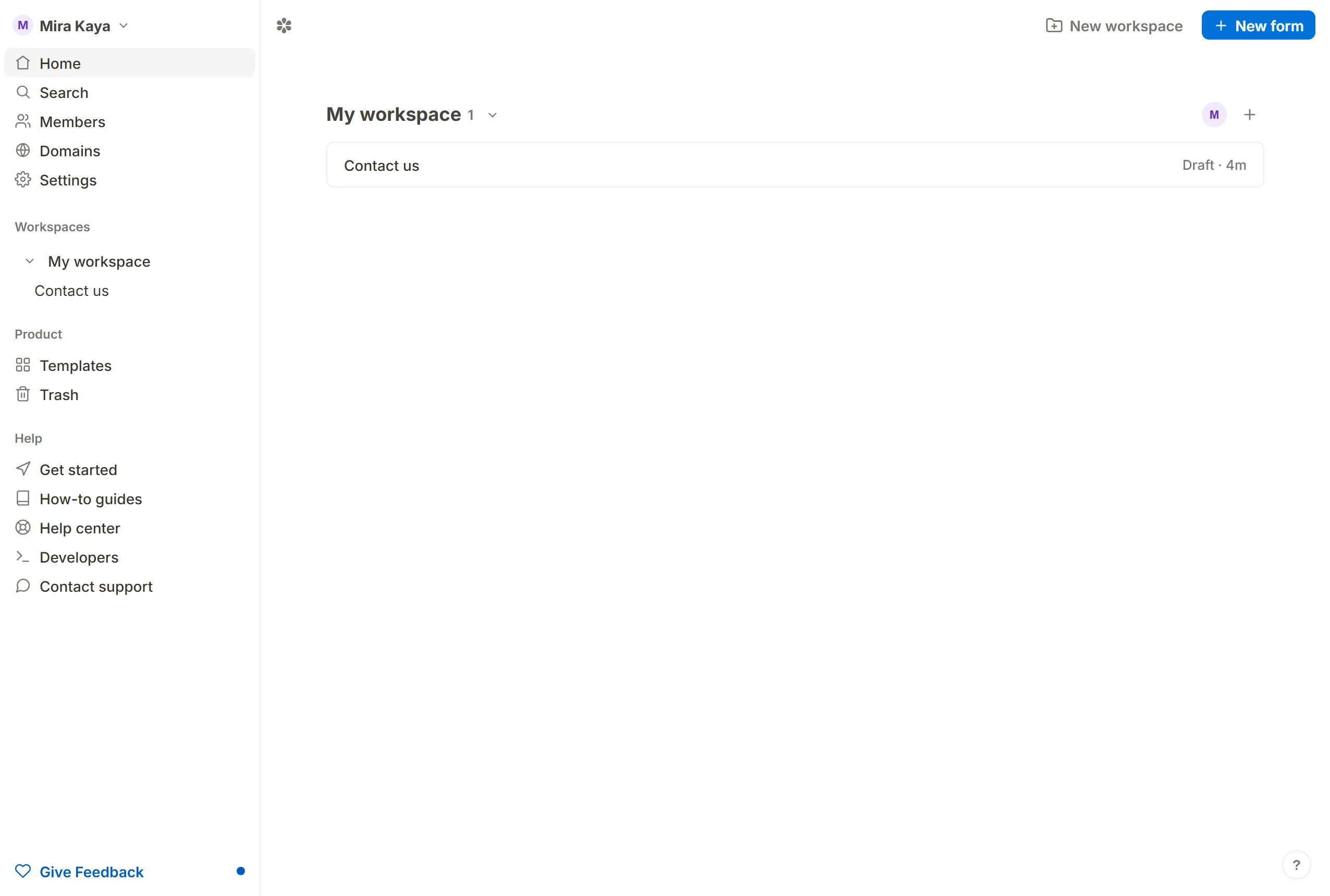 The sidebar with Settings boxed