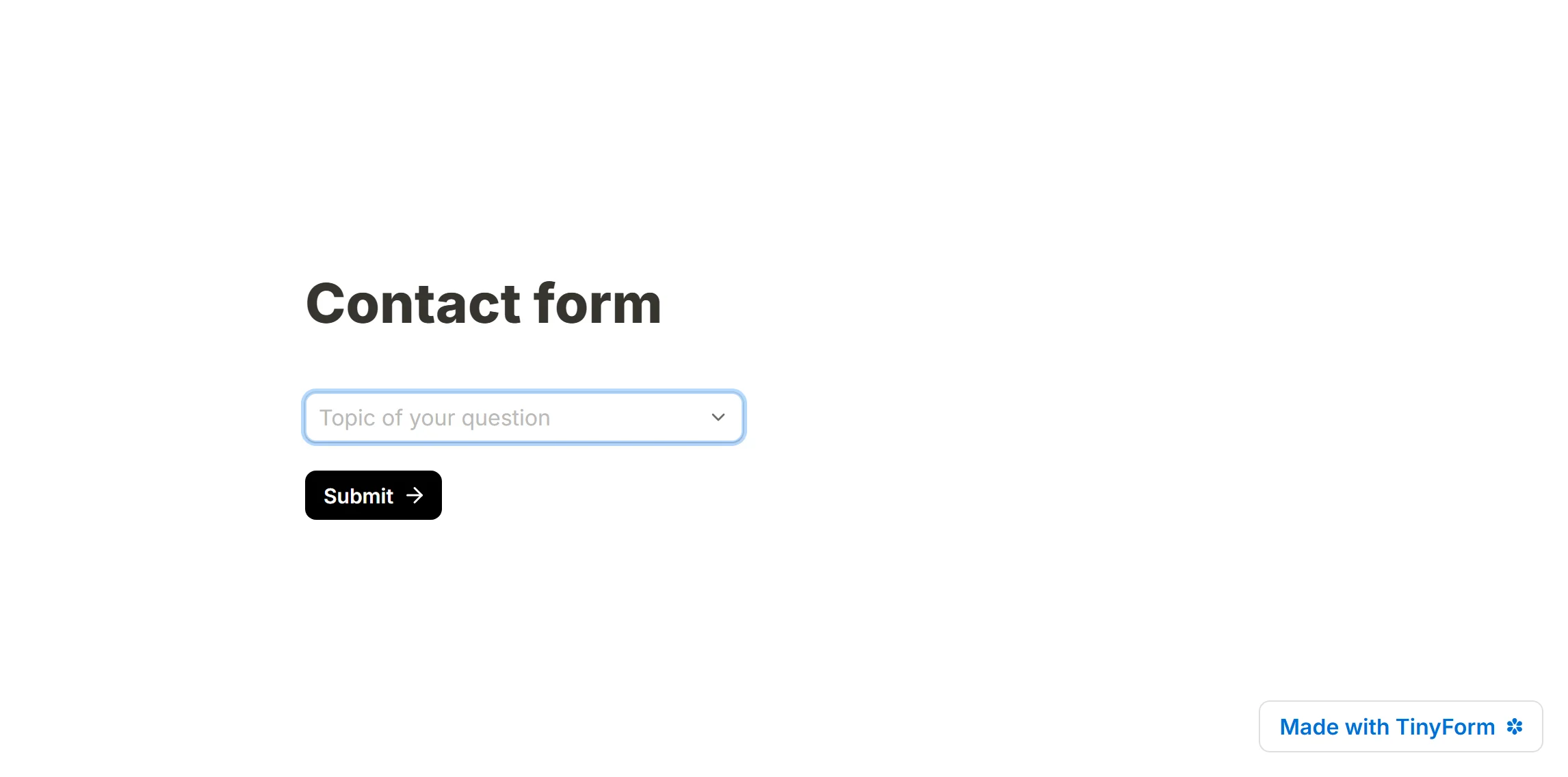 A placeholder typed into the empty box
