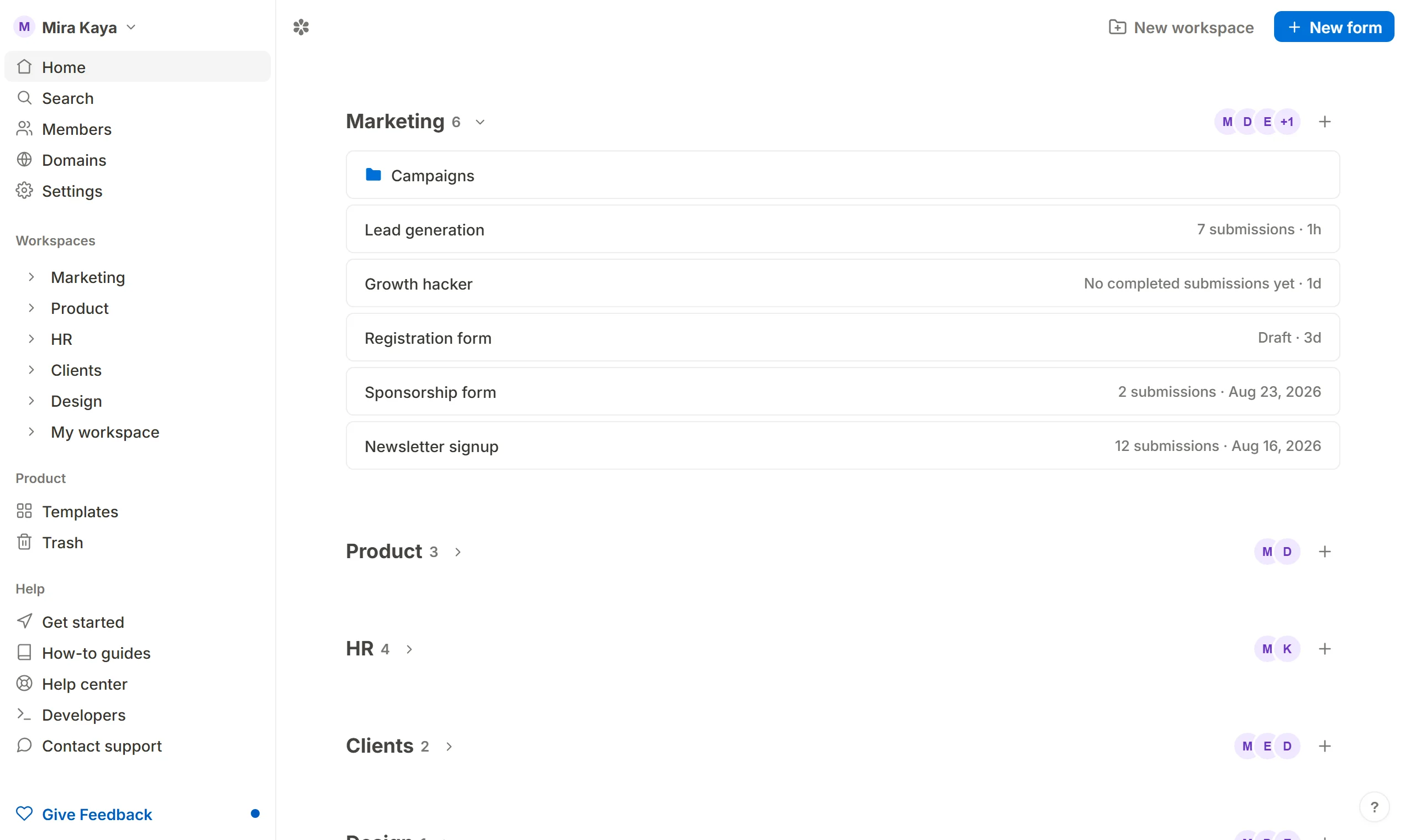 The Members entry in the sidebar, which opens the members dialog