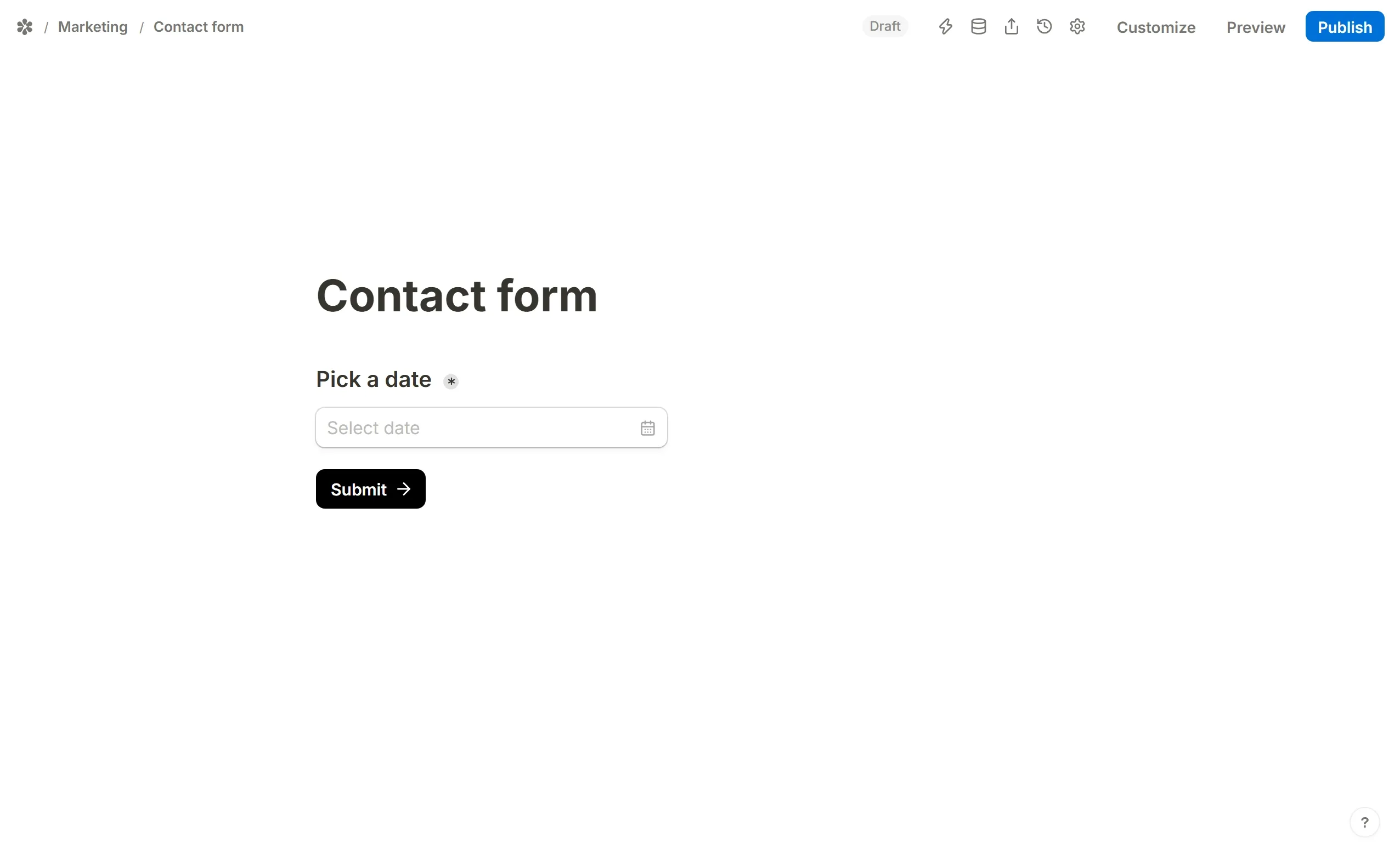 Start week on changed in the block's settings, which moves the calendar's first column