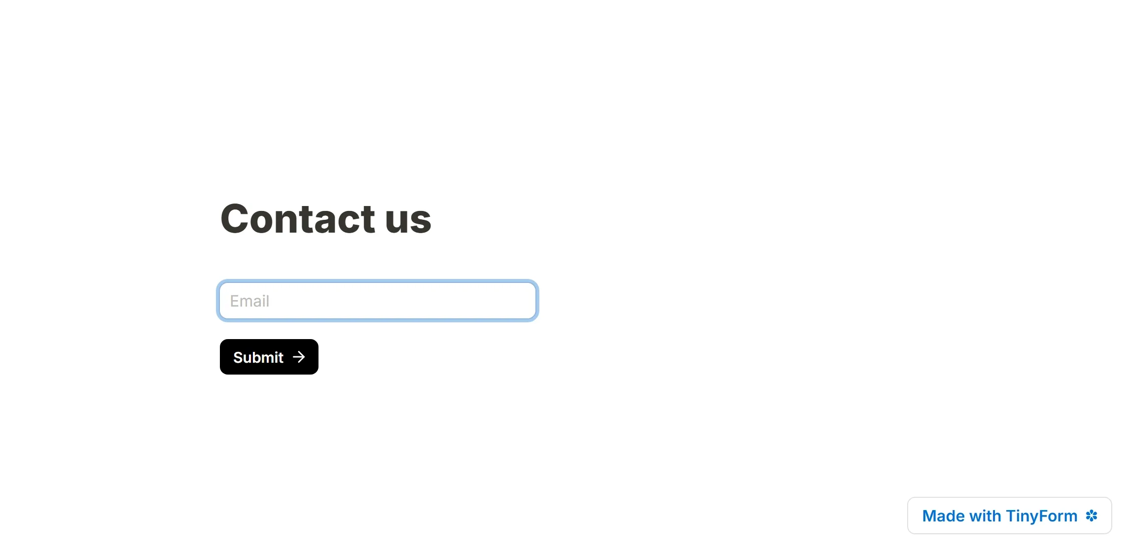 A published form refusing an invalid address when the respondent tries to move on