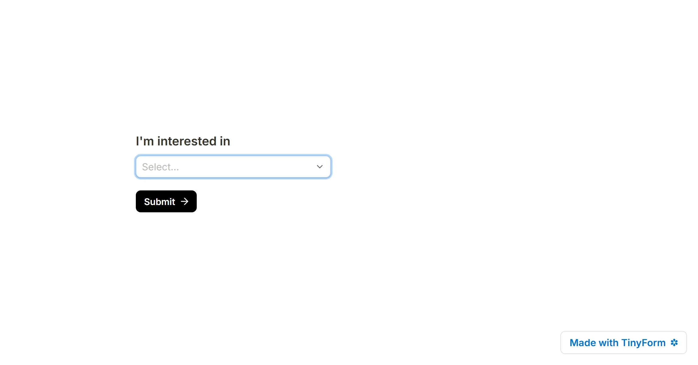 A published list opened and narrowed by typing, every pick drawn as a tag